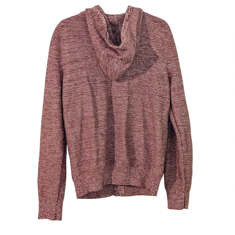 Banana Republic Men's‎ Heathered Red Full Zip Hoodie Sweater Size S Cotton Blend
